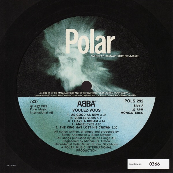 original label design a, Abba - Voulez Vous +3